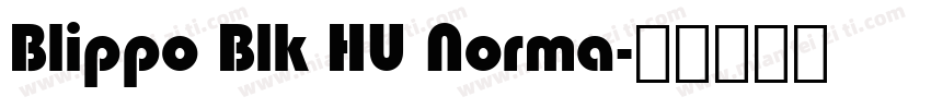 Blippo Blk HU Norma字体转换